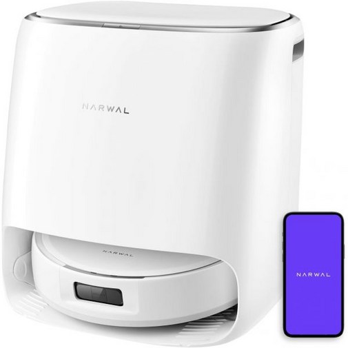 NARWAL 나르왈 프레오 프로 로봇 진공청소기 및 물걸레 세트 엉킴 방지 8500Pa 강력 흡입력 자동 비움 세척 건조 장애물 회피 반려동물 털과 딱딱한 바닥에 적합