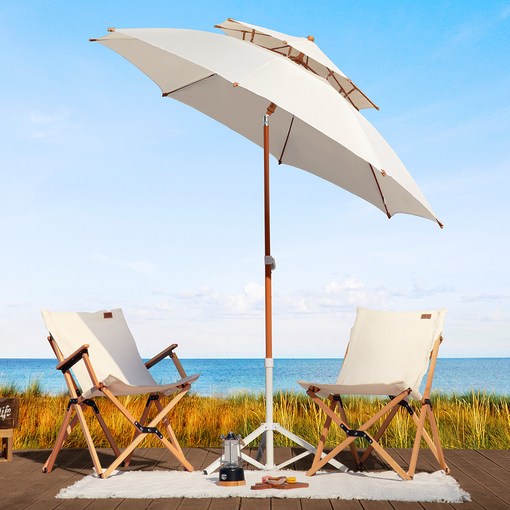 로티캠프 2층 꺾임 파라솔 220