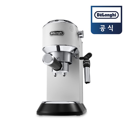 원두 증정 드롱기 뉴데디카 반자동 커피머신 EC685 블랙화이트메탈, 화이트, EC685.W