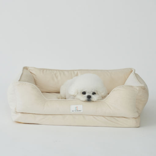 홀릭하임 노령견 에그폼 슬개골보호 꿀잠 마약방석 커버분리형 S02, 1개, 베이지