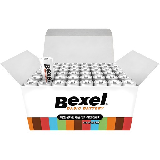벡셀 베이직 알카라인 AA건전지 최상의 성능과 안정성으로 모든 기기에 완벽 호환