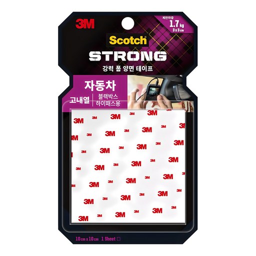 스카치 강력 고내열 폼 양면 테이프 10 x 10 cm