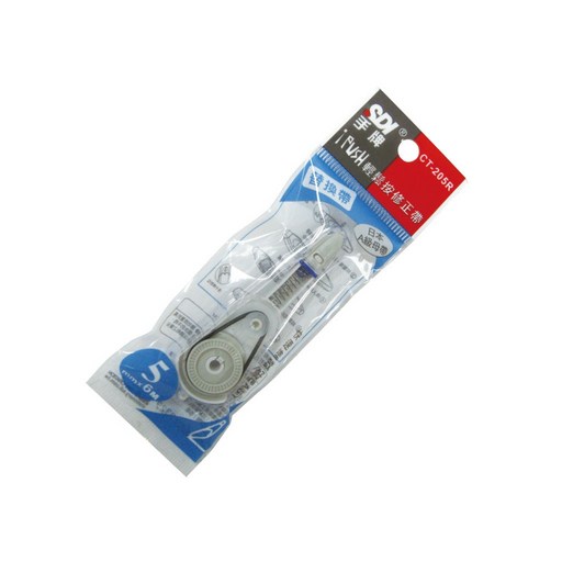 手牌 i-PUSH 修正帶替換帶 6mm 10入 CT-205R, 藍色, 1盒