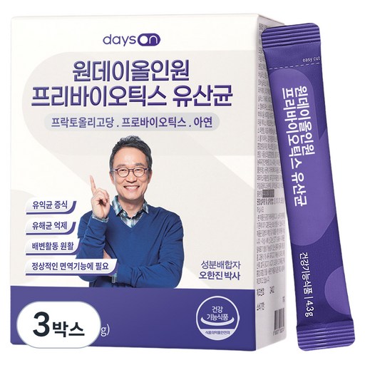 데이즈온 원데이 올인원 프리바이오틱스 유산균 30포
