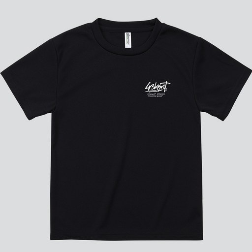 CR3MENT 男女通用 Essential 街頭風 Logo Dry 涼感透氣圓領短袖涼感T恤, 黑色
