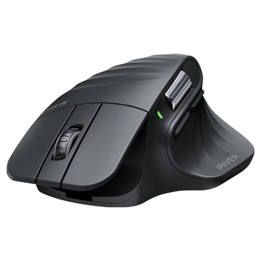 아이리버 Air Lift 50 충전식 멀티페어링 세미 버티컬 블루투스 무소음 무선 마우스, 블랙, 단일상품