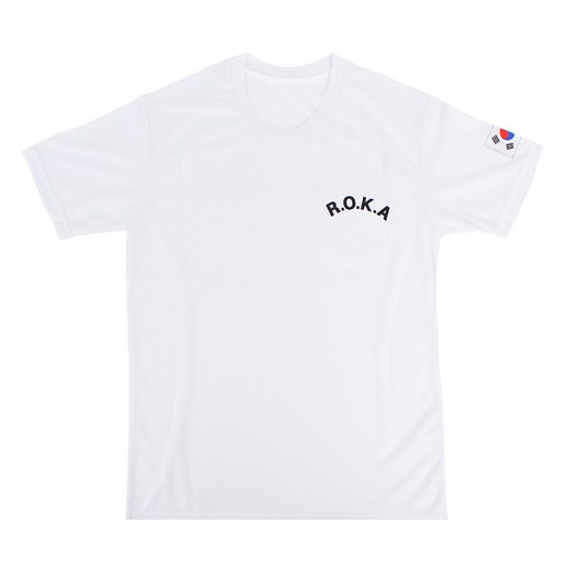 WhoArmy 男女通用 涼感 透氣 Cool Dry ROKA 短袖 T恤, 白色