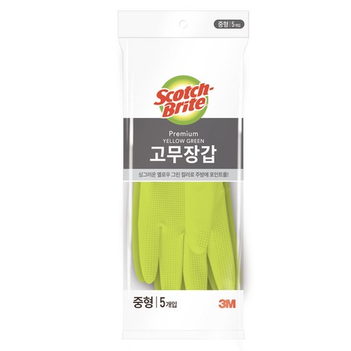스카치브라이트 프리미엄 고무장갑 5개입