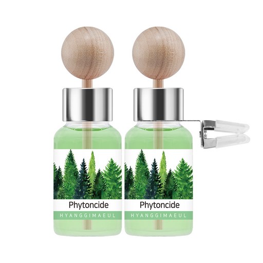 향기마을 차량용 디퓨저 17ml 2p + 나무봉 2p + 송풍구클립 2p