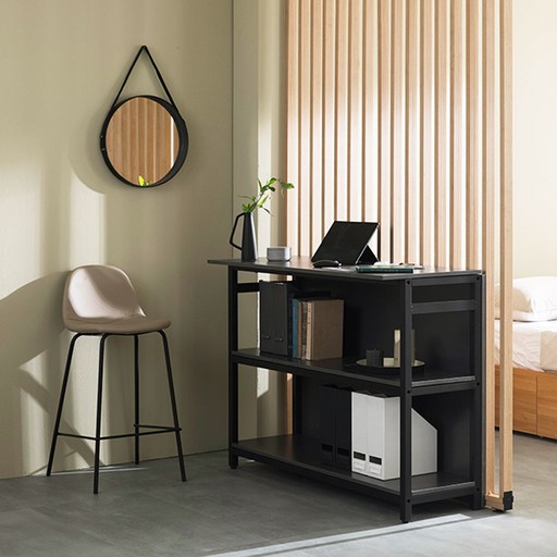 파로마 트라움 아일랜드 홈바테이블 식탁 1200 방문설치, 메탈 그레이