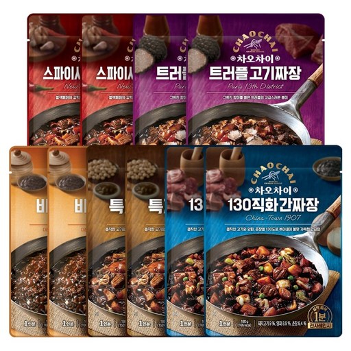 차오차이 짜장 혼합 5종 x 2p 세트
