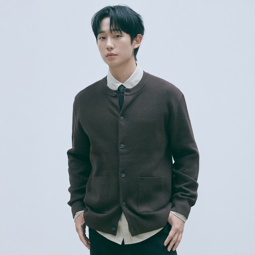 마인드브릿지 남성용 두굿 라운드 세미 오버핏 가디건 MZCD7120