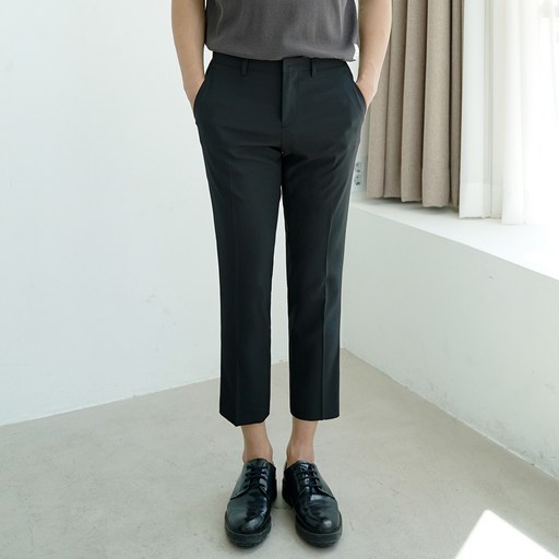 타운클로 남성용 냉감 통기성 쿨링 8부 슬랙스