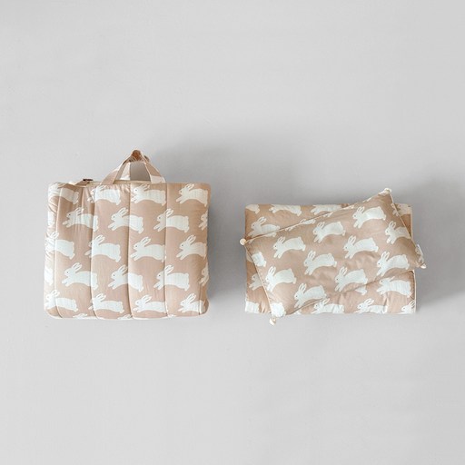 프랑브아즈 크링래빗 밍크 볼륨업 어린이집 낮잠이불 세트 겨울용, MilkBeige