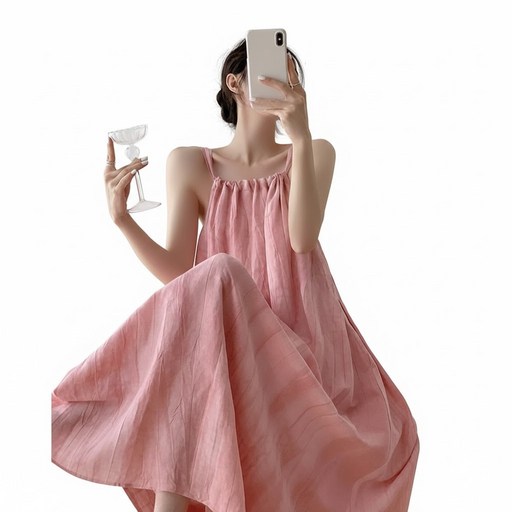 차쿠 휴양지 여성 비치원피스 홀터나시 러블리 비치 원피스