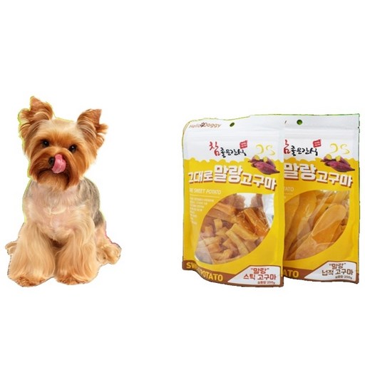 말랑고구마 스틱 강아지 훈련 간식 반려동물 저칼라로리 다이어트 간식 애견 냠냠, 고구마, 250g, 1개