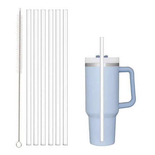 스탠리 스타벅스 30 40oz 887ml 1.18L 텀블러 호환 트라이탄 빨대 6p + 세척솔 세트, 1세트