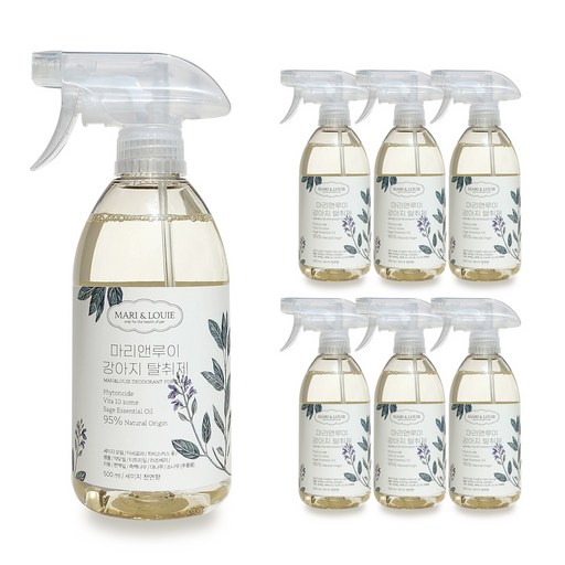 마리앤루이 강아지탈취제 강아지소변탈취제 천연향 천연성분 동물용의약외품, 6개, 500ml