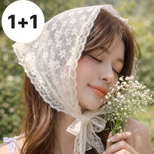 도치코 헤어커치프 헤드스카프 두건 헤어밴드 레이스