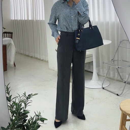 국산 3단 기장 여성 슬랙스 바지 와이드 팬츠 키큰녀 키작녀 바지