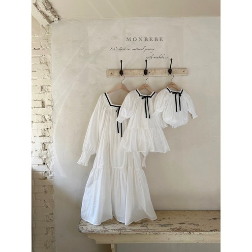 바로배송 세일몽베베 마린로사슈트 원피스 봄 베이비 돌아기 백일 여아동 돌촬영 만삭 자매룩 맘커플