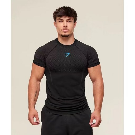 짐 GYM SHARK 반팔 패턴 컴프레션 6컬러 티셔츠