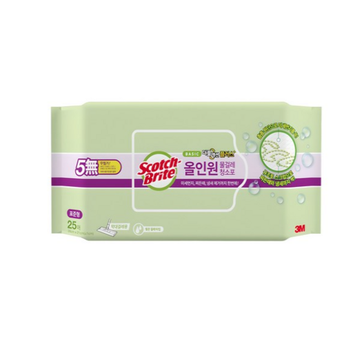 스카치브라이트 올인원 더블액션 물걸레 청소포 플러스