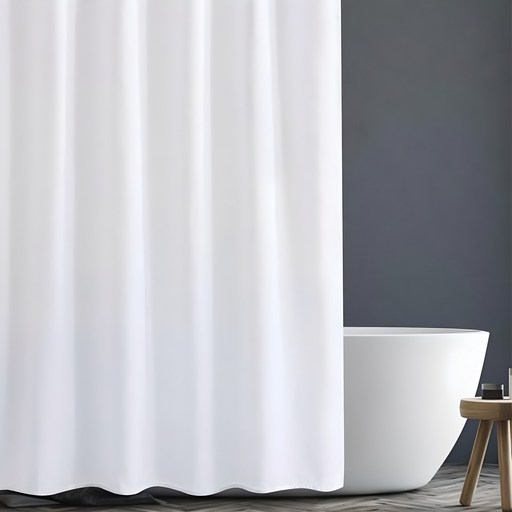 패브릭 방수 샤워 커튼  기본 커튼 링 12p, 화이트, 1개