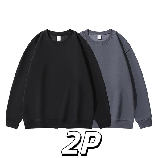 남자 맨투맨 긴팔티 면질 데일리 맨투맨 2장 세트 남자여사 TANLZ018