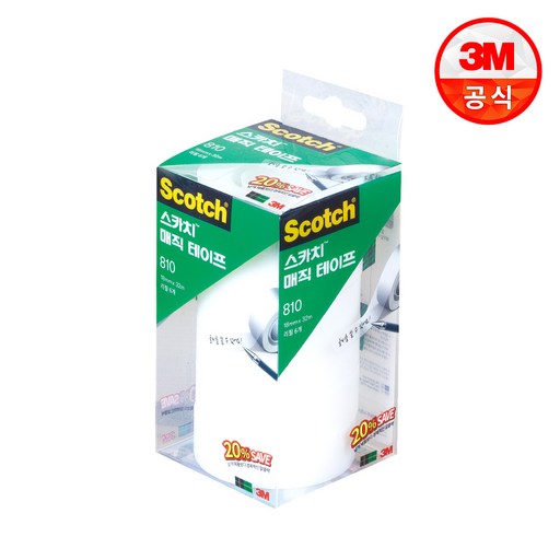 스카치 매직테이프 세이빙팩 810-6 18mm x 32m 리필 6개