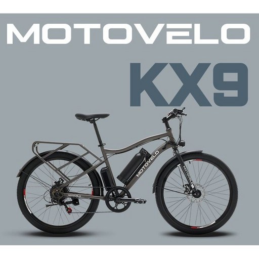 모토벨로 KX9 전기자전거 7.8Ah 배터리 350W 모터 26인치 전기자전거, 블랙