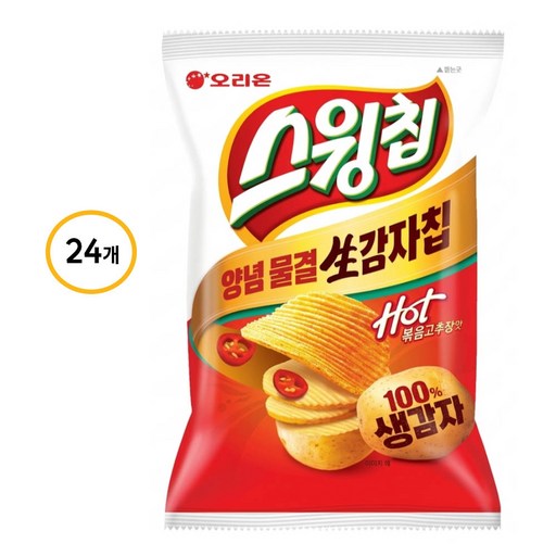 스윙칩 핫 볶음고추장맛, 60g, 24개