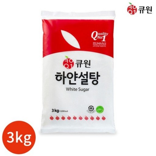 삼양사 큐원 하얀설탕 3kg 1개