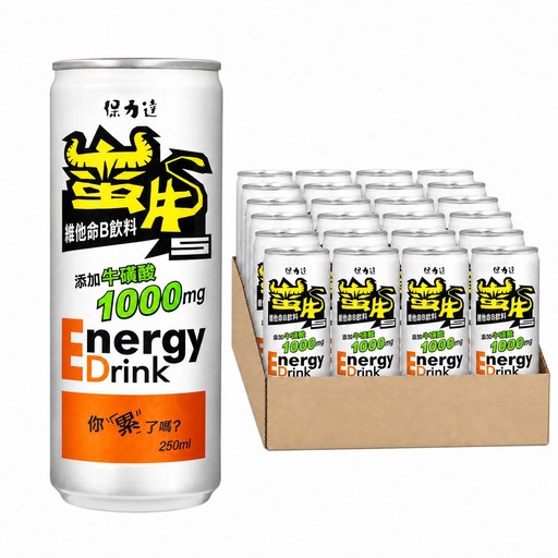保力達 蠻牛slim can維他命B飲料, 250ml, 24罐