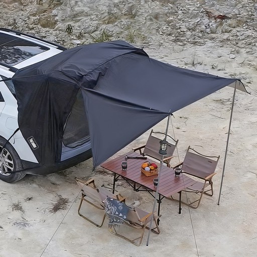 탑 랜더 차박 전용 트렁크 텐트 박쥐형 디자인 타프 빠른 설치 방수 SUV 승용차 호환 캠핑 텐트