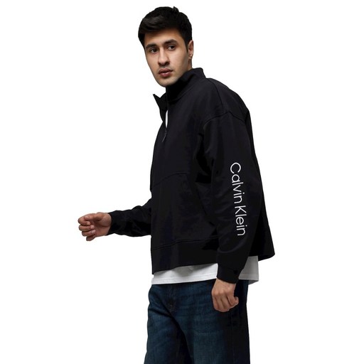 캘빈클라인 STD 남성 팔로고 자수 하프 집업 맨투맨 후드