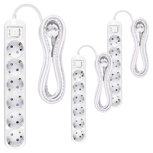 오성정밀 일반 접지 멀티탭 6구, 4.5m, 단일 색상, 3개