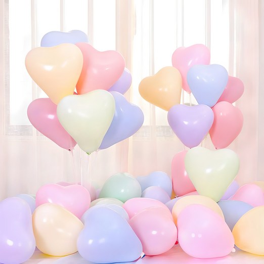 마카롱 하트 풍선