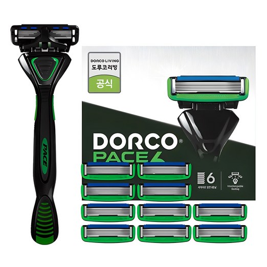 도루코 페이스 6 면도기  여분날 10p, 1세트