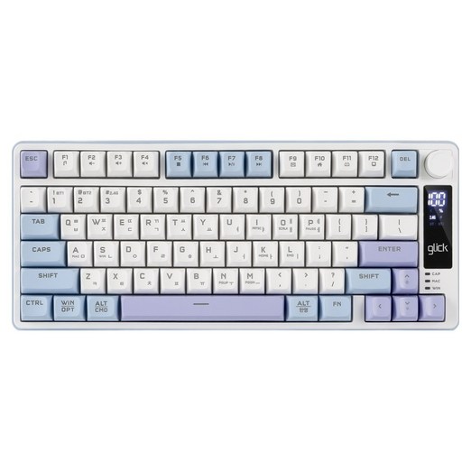 지클릭커 사일런스 M 78키 풀윤활 방수 무소음 블루투스 게이밍 무선 텐키리스 키보드