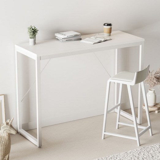 가구느낌 볼홈바 테이블, 화이트화이트