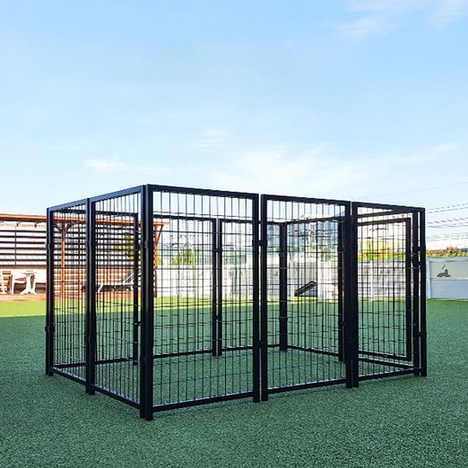 웁스 튼튼 철장 낱장 9개  출입문 고객직접설치, 블랙, 1세트