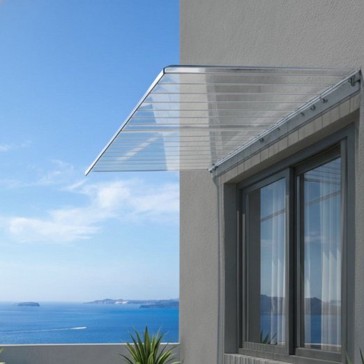 더존 완벽방수 조립식 현관 창문 처마 고정 어닝 비가림 캐노피 일자형