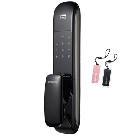 삼성SDS 푸시풀 도어락 블렉 SHSP610  카드키 2p