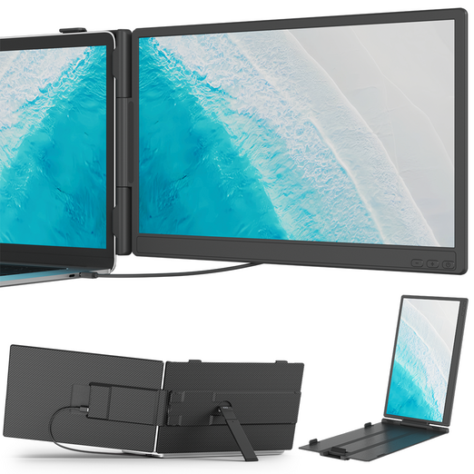 KEFEYA 14인치 FHD IPS 노트북 휴대용 듀얼 스크린 포터블 보조 모니터