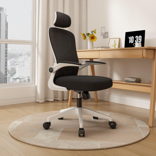 투에스리빙 사무용 푹신한 컴퓨터 의자, 블랙 헤드레스트