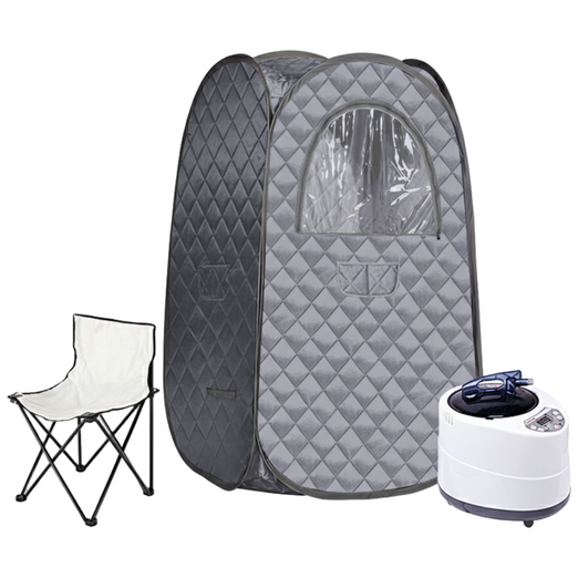가정용 실내 사우나 1인용 접이식 찜질방 홈 전신 한증막 휴대용 이동식 스팀, 그레이