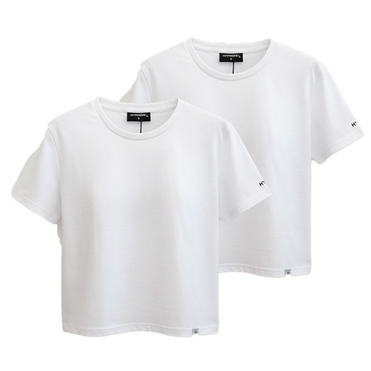 이프노스 여성용 5부 자수 크롭 티