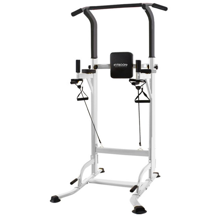 핏분 치닝디핑 C형 가정용 턱걸이 철봉 딥스 운동기구, BCD300, 화이트