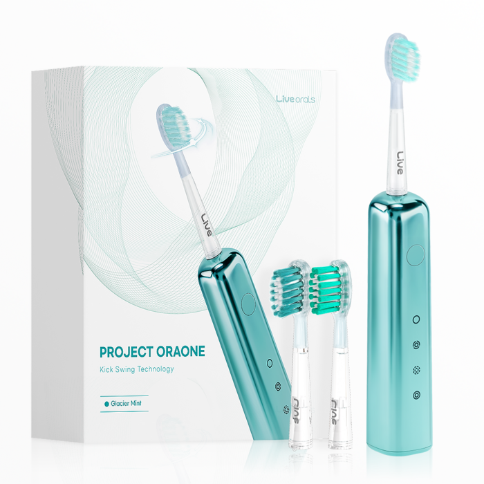 라이브오랄스 프로젝트 오라원 전동칫솔  칫솔모 3p 세트, 글래시어 민트전동칫솔, 1세트, PORAONE25